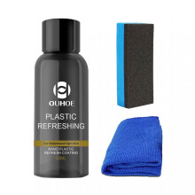 Car Plastic Restorer 50ML, Quick Plastic Restoration Cream with UV Fade Protection and NonGreasy Finish for Interior and Exterior Trim