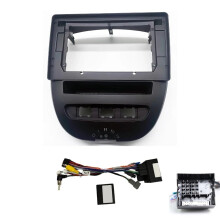 Car Radio Fascia Panel for Toyota Aygo C1 107 20052014, 10.1 Inch ABS Silver Stereo Frame Trim