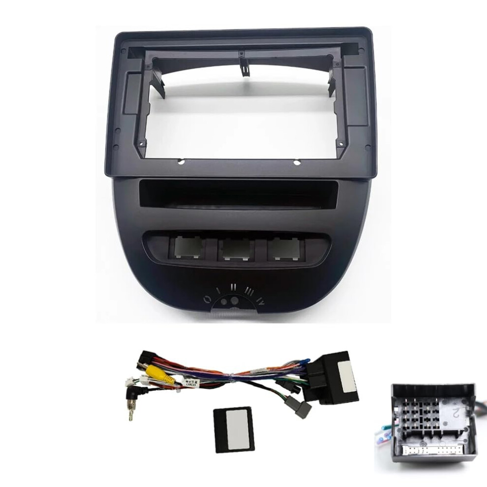 Car Radio Fascia Panel For Toyota Aygo C1 107 20052014, 10.1 Inch Abs Stereo Frame Trim Silver 9771547589662