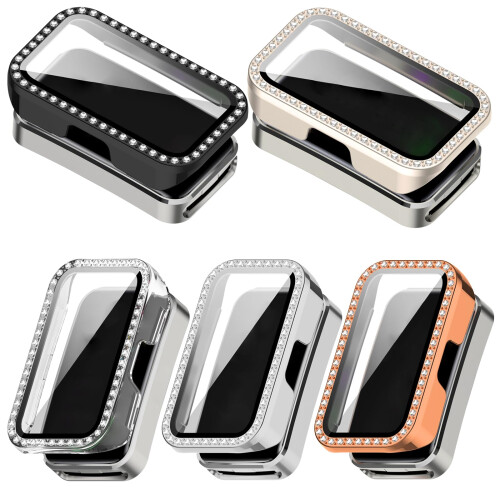 Smartwatch Screen Protector Case for Band 9 and Band 8 Full Coverage Polycarbonate Bumper Cover 2