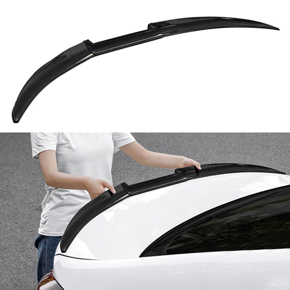Car Rear Spoiler Gloss Adjustable Trunk Lip Wing 1.38M For Ford Focus 20152018 Sedan Black 9092120213232