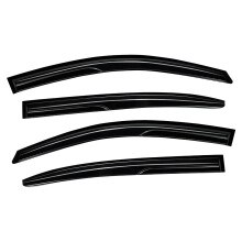 Window Visors for Honda Accord 20132017, Dark Smoke Rain Guards with Wind Noise Reduction and Easy Installation