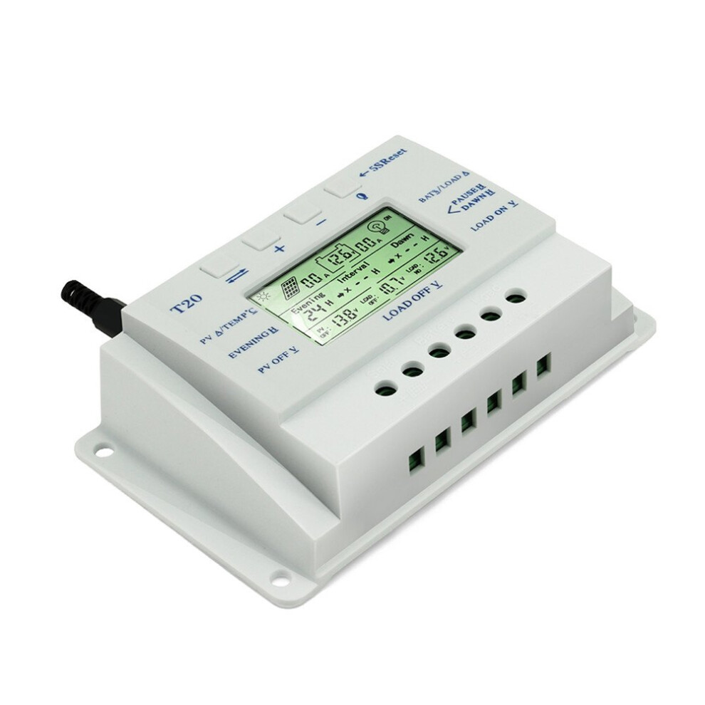 Solar Charge Controller Pwm 12V 24V Lcd Display Battery Regulator For Offgrid Rv Boat Cabin 9092120788549