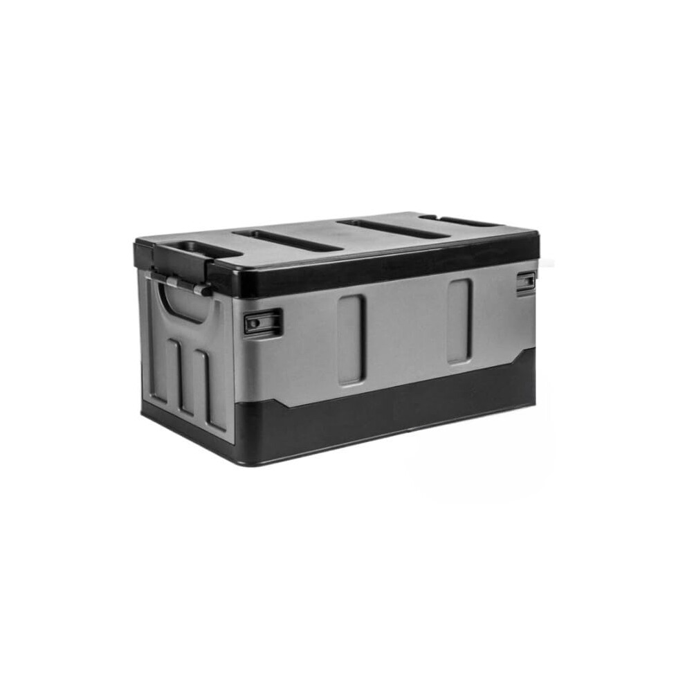 Car Trunk Organizer Foldable Storage Box With Lid S, Multipurpose Durable Plastic For Camping Black 9771547589969