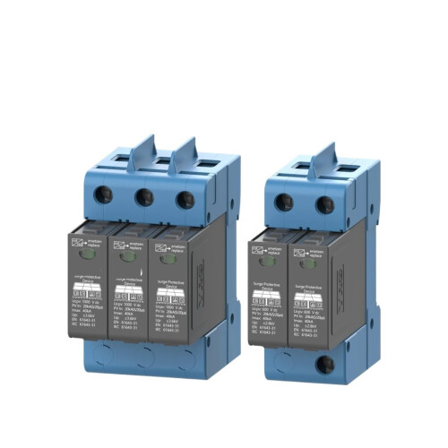 DC Surge Protector 2P 600V T2 Type for Solar PV Systems, Compact DualPole 40KA Protection