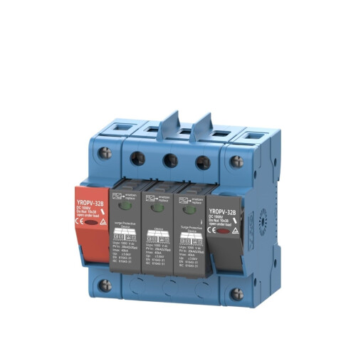 DC Surge Protector 2P 600V T2 Type for Solar PV Systems, Compact DualPole 40KA Protection 2