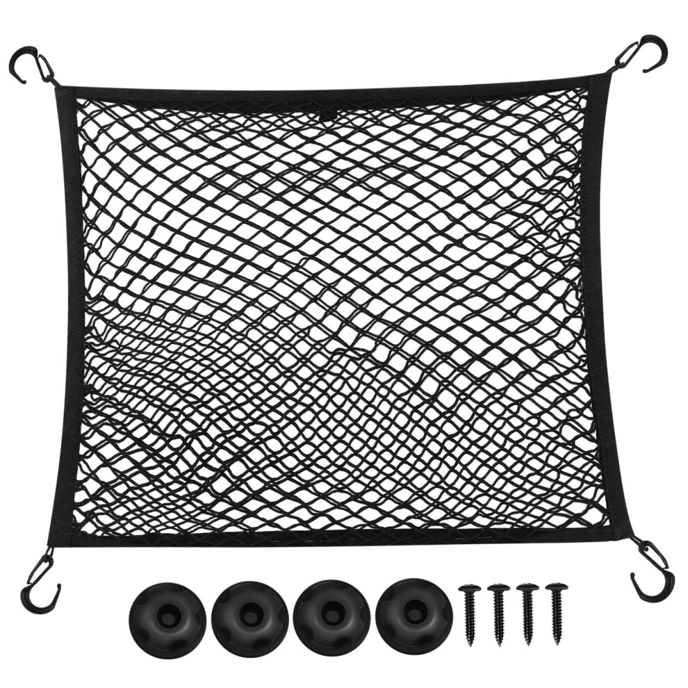 Car Trunk Cargo Net Double Layer Elastic Mesh Organizer With Hooks For Suv And Truck Storage 9771547589990
