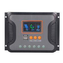 30A PWM Solar Charge Controller with LCD Display Dual USB Ports Timer and Battery Protection