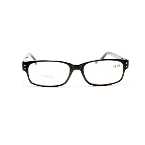 Reading Glasses +1.50 Blue Light Blocking Black Rectangle Frame for Computer and UV Protection 2