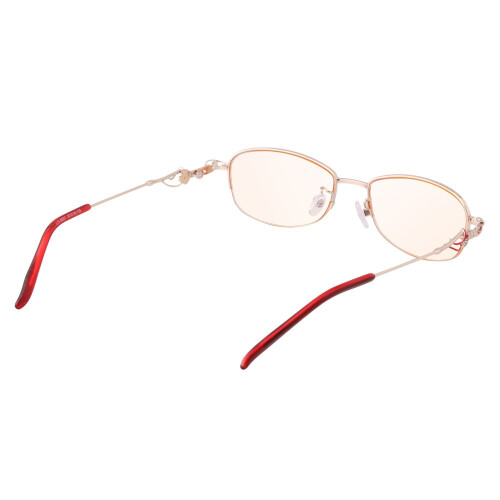 Blue Light Blocking Reading Glasses +1.5 Magnification Elegant Red Frame for Computer Use 2