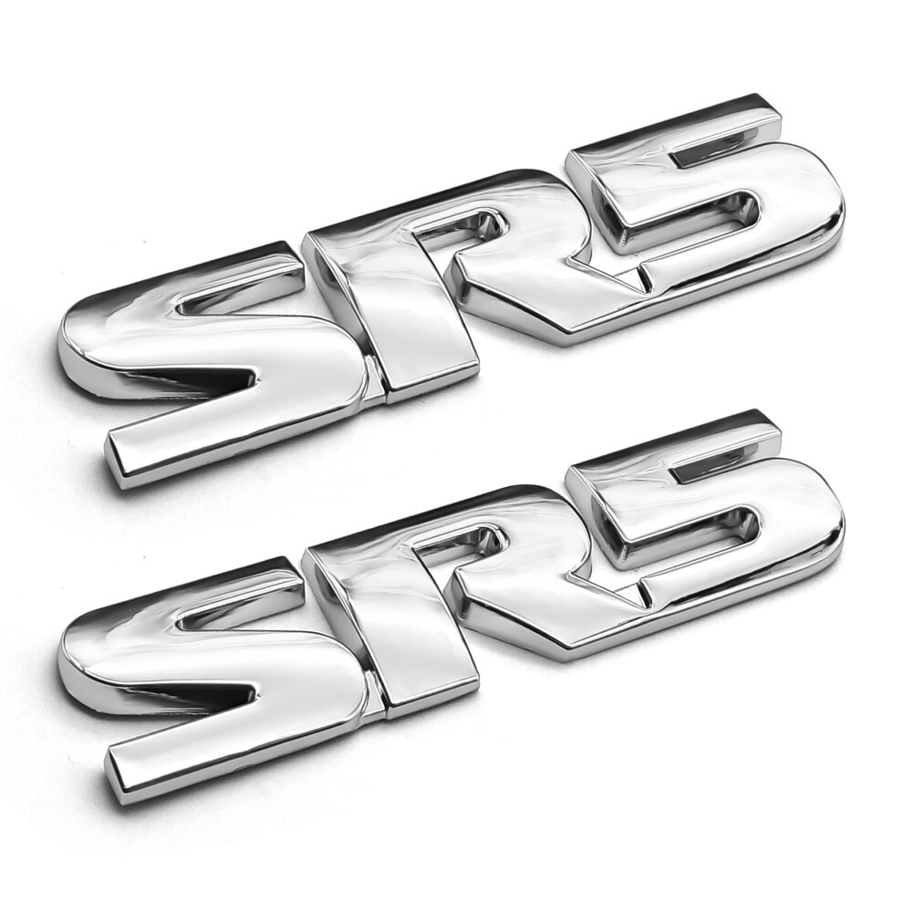 3D Metal Car Emblem Badge 2Pcs, Waterproof Durable Zinc Alloy Decal For Sr5 Fender And Trunk Silver 9092120213652