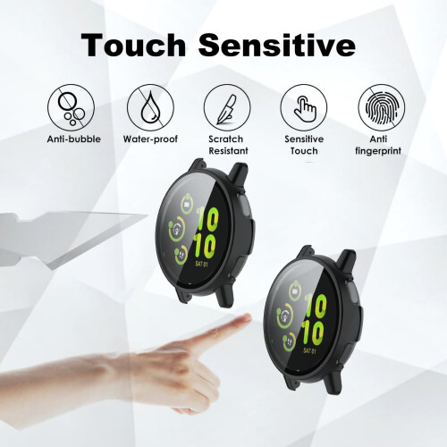Case and Screen Protector 4Pack Slim Hard PC Bezel Cover Precise Fit for Garmin vívoactive 5 2