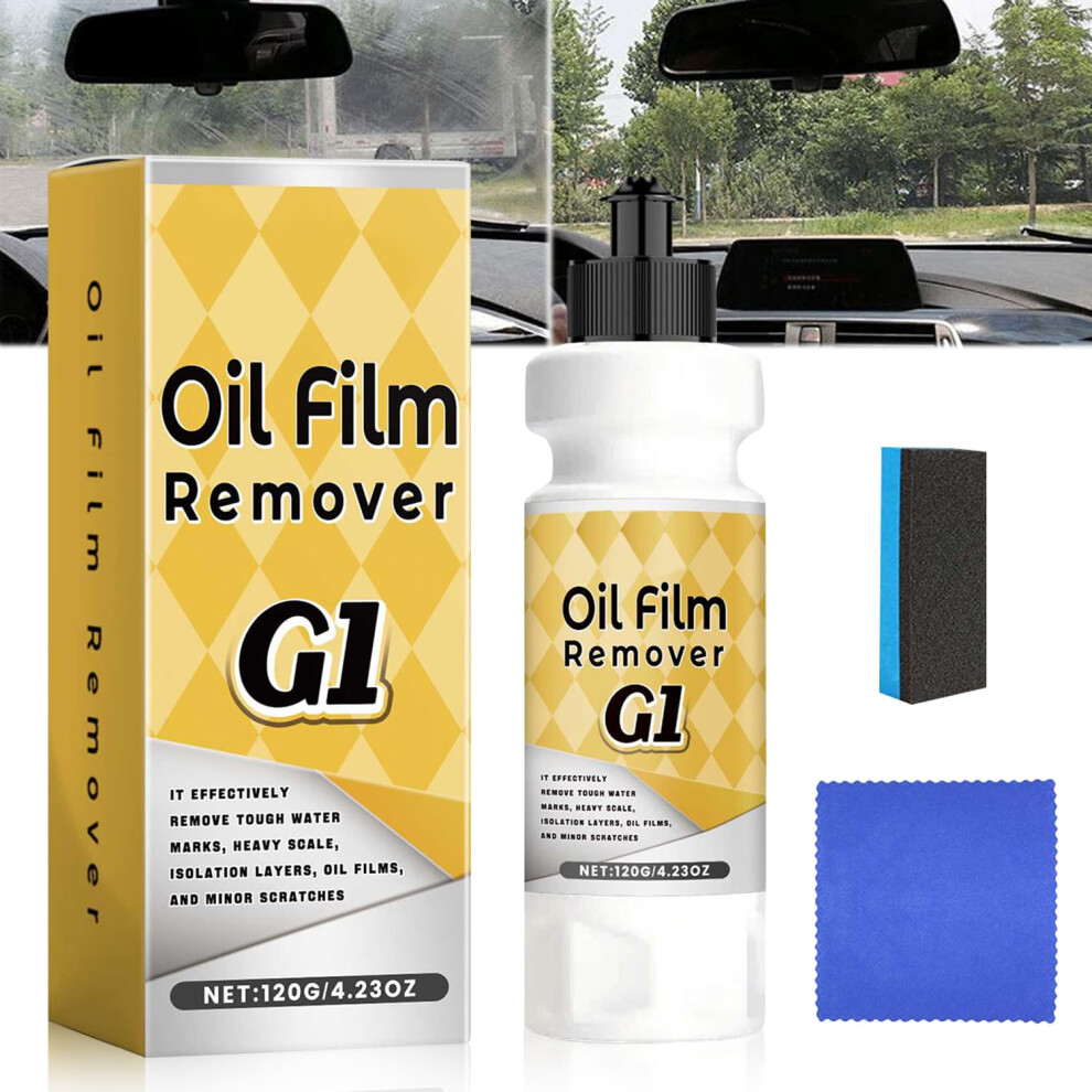 Car Glass Cleaner 4.23Oz Oil Film Remover For Windshield, Fast Water Spot Removal And Streak Clarity 9330225030836