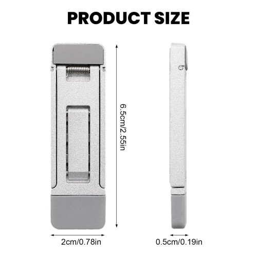 2pcs Foldable Keyboard Riser Stand with Adjustable Tilt and AntiSlip Pads, Silver Laptop Stand 1