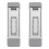2pcs Foldable Keyboard Riser Stand with Adjustable Tilt and AntiSlip Pads, Silver Laptop Stand 1