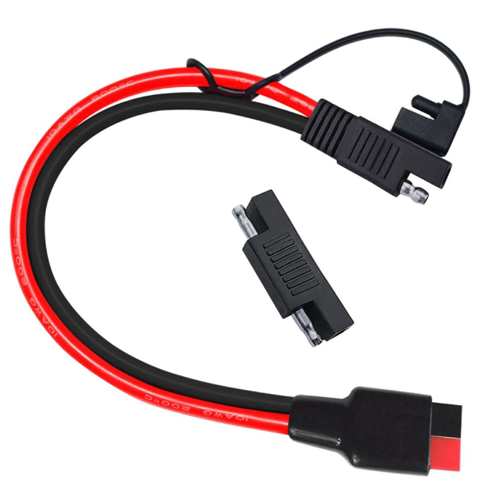 Solar To Sae Adapter Cable 10Awg Low Resistance With Polarity Reverse, 2Ft Solar Panel Extension 9455672305174