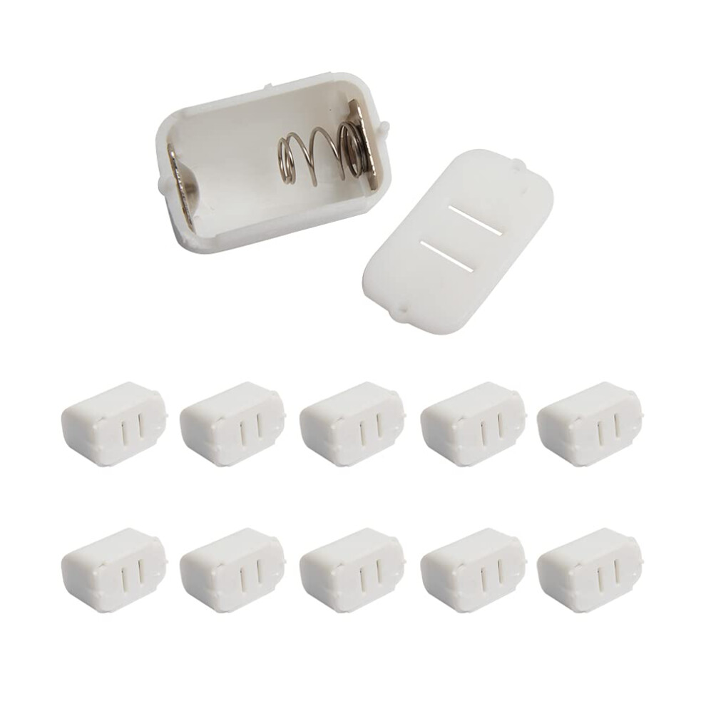 10Pcs Lr44 Ag13 Battery Storage Case With Transparent Lid Secure Snap Closure Compact Holder 9455672305433