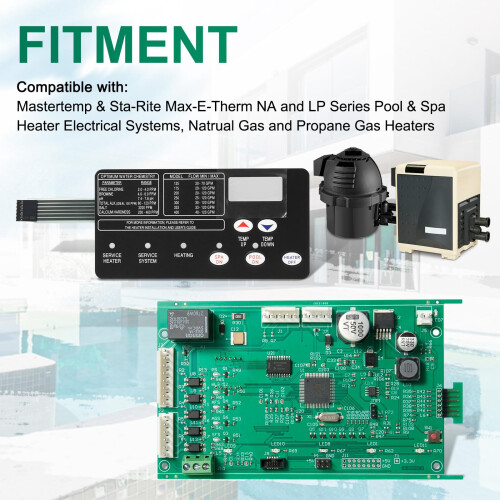 Pool Heater Control Board with Switch Pad 472610Z for Mastertemp StaRite MaxETherm Replacement 461105 1