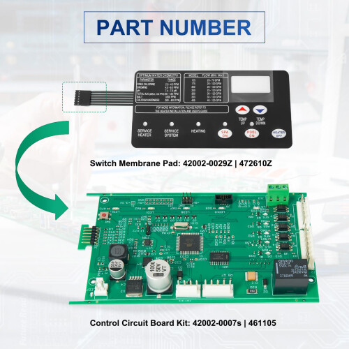 Pool Heater Control Board with Switch Pad 472610Z for Mastertemp StaRite MaxETherm Replacement 461105 2