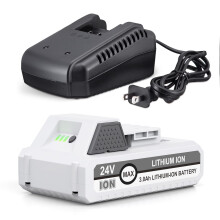 24V 3.0Ah Lithium Ion Replacement Battery and Fast Charger for Snow Joe Cordless Power Tools