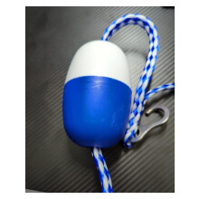 30m Blue and White Swimming Pool Safety Rope with Floats, UV Resistant Pool Divider Line