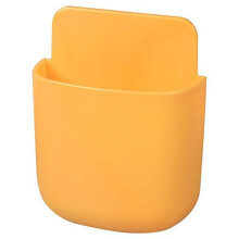 Wall Mount Remote Holder Yellow Universal Organizer Shelf for TV DVD VCR and Phone Charging