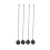 Ceiling Fan Pull Chain Set, 4 Pieces Bulb and Fan Pattern Pull Chain Extension Fan Pull Chain Pendant 1