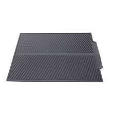 Drain Rack Silicone Dish Drainer Tray Large Sink Drying Rack Worktop Organizer Drying Rack for Dishes Tableware Grey