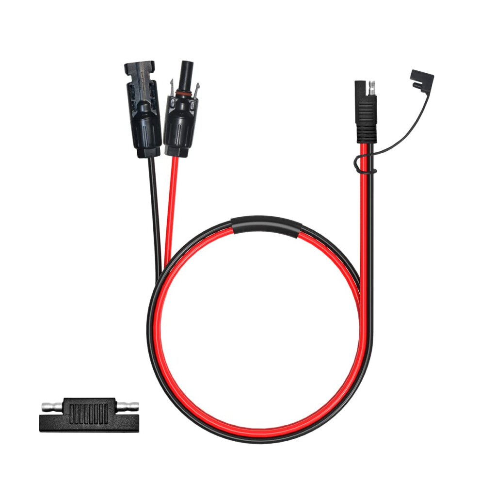 Solar To Sae Adapter 12Awg 3.3Ft Cable With Reverse Connector For Solar Panel Car Motorcycle Battery Charging 9455672306171
