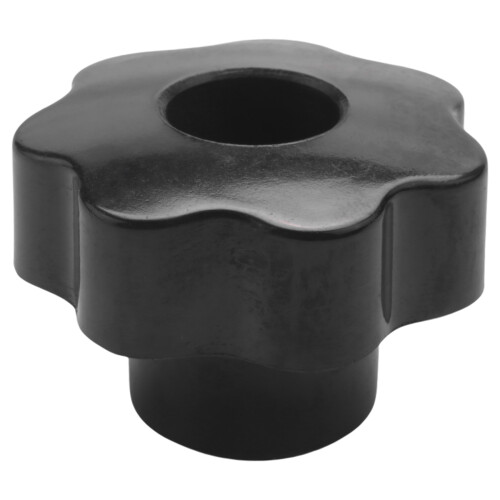 M10 10mm Dia Thread Black Plastic Star  Clamping Knob Grip