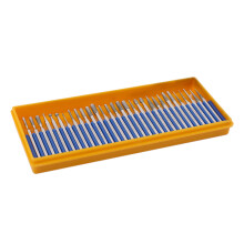 30 Pcs Bur Grinding Stone Grinding Set Coated Carving Burrs Rotary Tool Bit Grit 120 Shank 3Mm 1/8 Inch for Tools Accessories