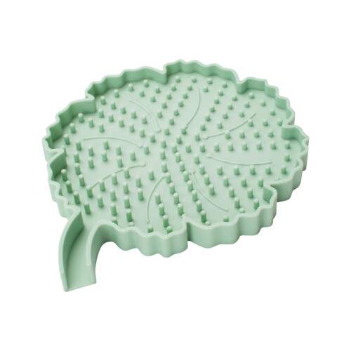 Modern Flower  Soap Tray With Drainage  Silicone-Light Green