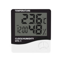 Digital LCD Indoor Aussenraum Elektronisches Temperaturfeuchtigkeitsmesser Thermometer Hygrometer Wetterstation Wecker