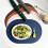 Oval PU Leather Placemats and Coasters-Pink dark grey 3
