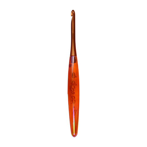 Ergonomic Grip Aluminium Crochet Hook Acrylic Handle- 6.5