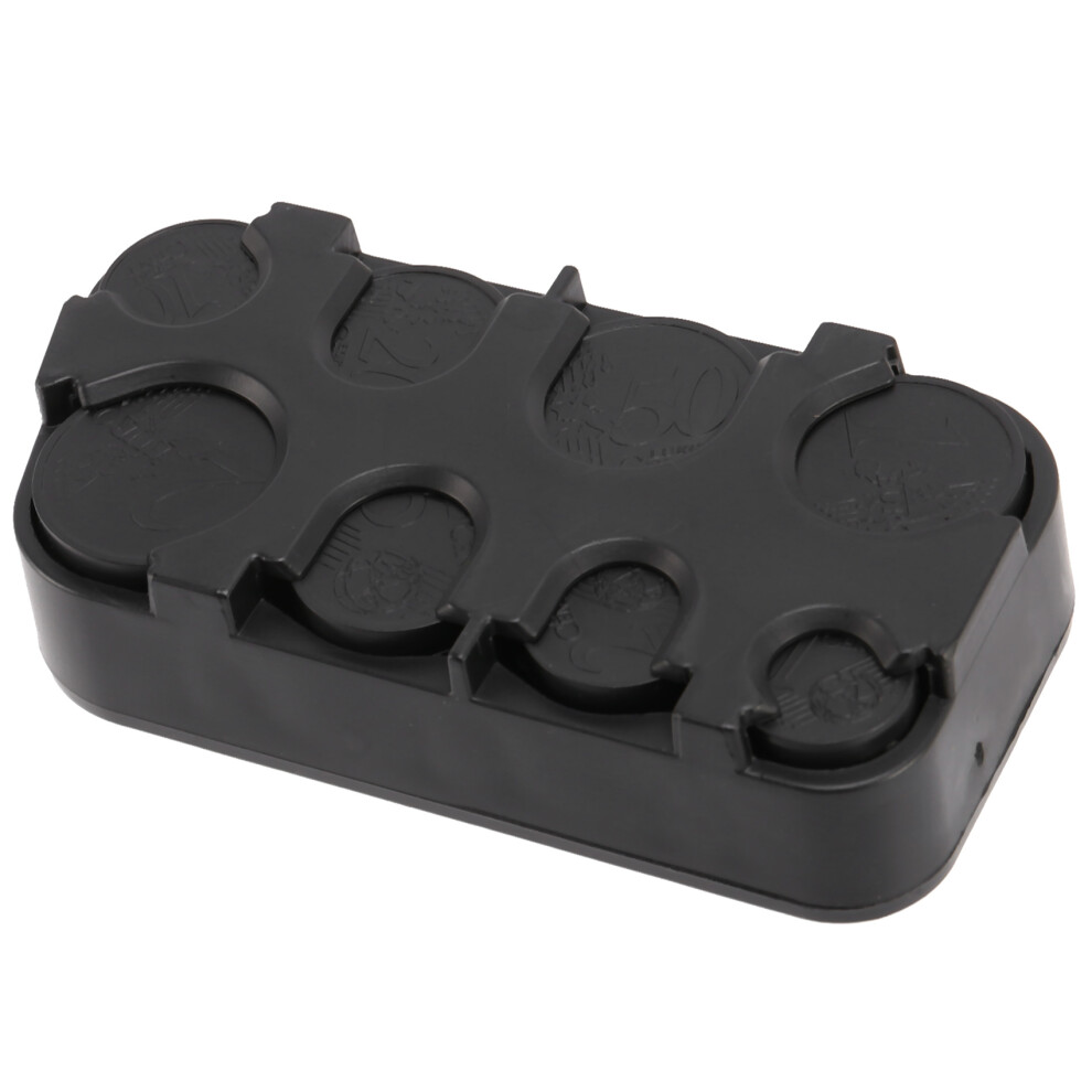 Euro Coin Dispenser Storage Coins Storage Box Dispenser Black 6032862377871