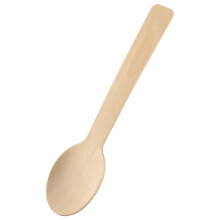 100Pcs Disposable Wooden Spoon Ice Cream Spoon Wood Western Dessert Scoop Wedding Party Tableware Kitchen Accessories