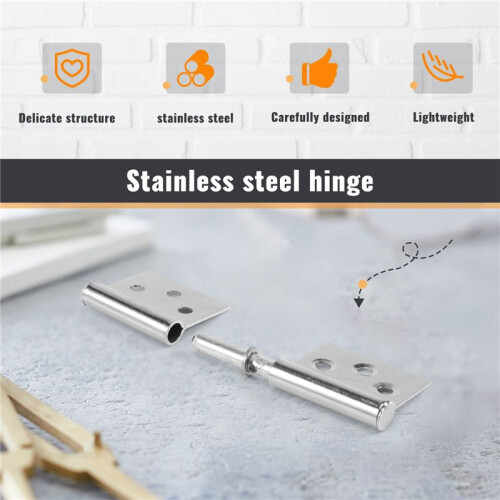 Edelstahl 7,6 cm Tuer Scharnier Silber Ton Hardware 1