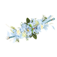 Curtain Tieback Flower Window Curtain Bind Holdback-Blue