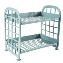Storage Shelves,Plastic Small Storage Shelves - 2 Tier Shelf Shelving,Kitchen Shelf Bathroom Organizer(Nordic )