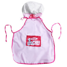 Childs Kids KochmüTze SchüRze Kochen Backen Junge MäDchen KöChe Junior Geschenk (Rosa)
