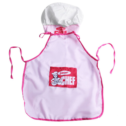 Barn Barn Kock Hatt FöRkläDe Matlagning Bakning Pojke Flicka Kockar Juniorpresent (Rosa)