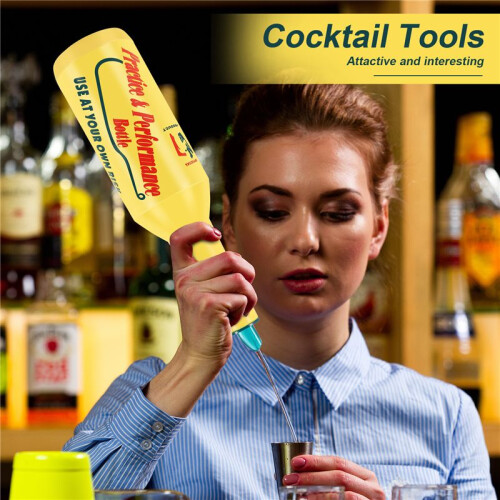 Flair Bartender Bartending Practice Bar Pub Bottle Wine Cocktail Shaker - Yellow 1