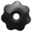 M10 10mm Dia Thread Black Plastic Star  Clamping Knob Grip 7