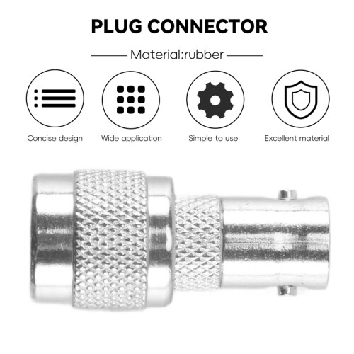 TNC enchufe macho a BNC conector Jack hembra M/F Conector Coaxial Cable adaptador RF 1