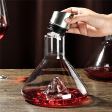 Decantador de Vino, Decantador de Vino Transparente con Aireador, Jarra de Vino Tinto con Dispensador Incorporado, Iceberg