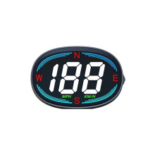 H2 USB Car HUD Display GPS Speedometer with Compass, Overspeed Alarm and Automatic Brightness Control, Green Light