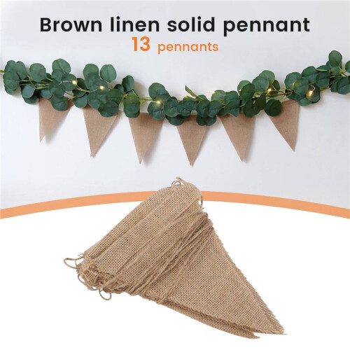 3,7 M Rustik Jute Hessian Burlap Spets Bunting Shabby Chic BröLlopsbanner