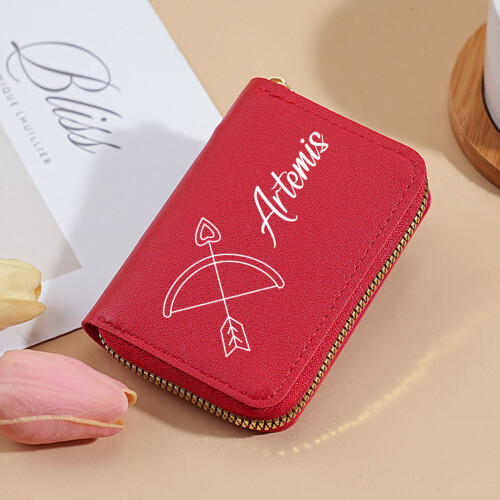 Accordion Card Holder Multiple Pockets PU Leather-Deep Blue 1