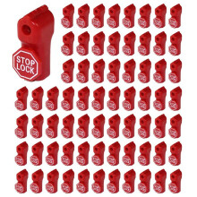 Blocco con Gancio A Piolo Blocco con Blocco 500 Pezzi Blocco con Blocco In Plastica Rosso Blocco Antifurto Blocco Perno con Gancio per Blocco con